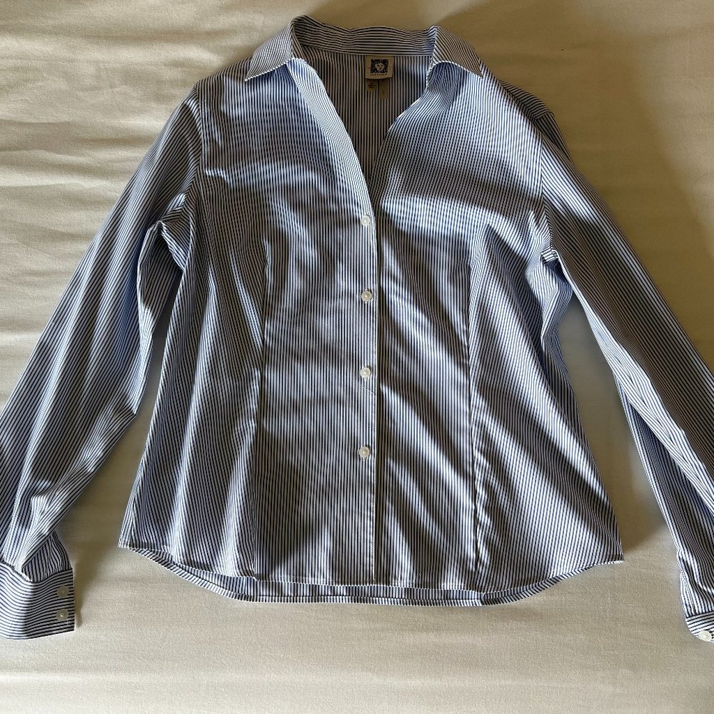 H&M Blue and White Button Down - Size Small